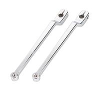 XMMT Chrome 9.84" Extended Shifter Lever Heel Toe Shift Levers Set Compatible with Harley 1986-later FL Softail, 1988-later Touring FLH/FLT and '08-Later Trike Models