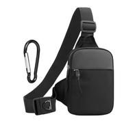 XMNIVATE 1 Men'S Chest Bag, 1 Carabiner, Shoulder Crossbody Bag, Outdoor Sports Mobile Phone Bag, Fashionable Waterproof Shoulder Bag, Crossbody Chest Bag, Suitable For Sports And Travel