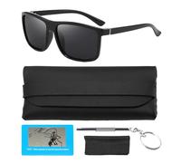 XMNIVATE 1 Piece of Classic Sunglasses, 1 Piece of Glasses Bag, 1 Piece of Polarized Test Card, 1 Piece of Screwdriver, Black Glasses, Polarized Sunglasses, Outdoor Sports Sunglasses, Unisex.