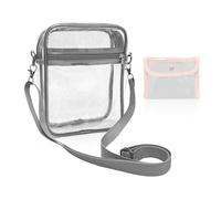 XMNIVATE 1 Piece Transparent Crossbody Bag & Snap Storage Bag, PVC, Adjustable Shoulder Strap, Waterproof, Portable, Unisex, Carrier Bag Case