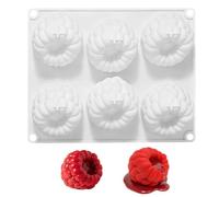 XMNIVATE 1 Raspberry Cake Mold, 6-Cavity Diy Baking, Safe, Environmentally Friendly And Non-Toxic, Suitable For Mousse Chocolate Making.