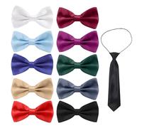 XMNIVATE 10 Pieces Of Men'S Bow Tie, 1 Piece Of Tie, Adjustable Bow Tie, Wedding Formal Bow Tie Accessories, Multi-Color Bow Tie, Clothing Matching Bow Tie