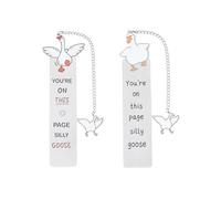 XMNIVATE 2 Goose-Shaped Bookmarks, Metal Bookmarks, Fun And Cute Design, Reading Small Objects, Supplies For Book Lovers.