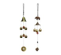 XMNIVATE 2 Metal Wind Chime Pendants, Big Clock Wind Chimes, Retro Wind Chimes, Bell Pendants, Home Store Wind Chime Pendants, Garden Decoration Wind Chimes, Wind Chime Decoration Pendants