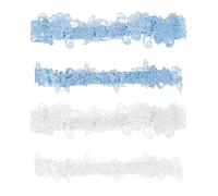 XMNIVATE 2 Pairs Lace Garters, Bridal Garters, Sexy Garters, Lace Thigh Rings, Elastic Garters, Cute Leg Rings, Decorative Accessories For The Bride