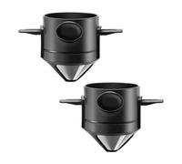 XMNIVATE 2 Pieces Coffee Filter Cup, Coffee Filter, Filter Cup Holder, Foldable Coffee Filter, Coffee Filter Cup Holder, Paperless Filter, Conical Coffee Filter Holder