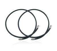 XMNIVATE 2 Pieces Leather Rope Chain, Personalized Necklace with Buckle, 45cm Leather Chain, Suitable for Men and Women (Black)