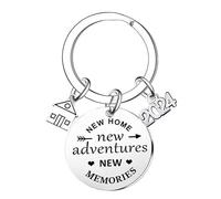 XMNIVATE 2 Pieces New Home Keychains, Housewarming Gifts, Home Accessories, Creative Keychains, Stainless Steel Keychains, Keychain Gifts, Perfect for Friends and Family