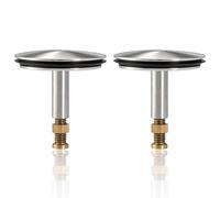 XMNIVATE 2 Pieces Of Bathtub Plugs, Adjustable Bounce Type, Brass Chrome-Plated Thickened And Durable, 4M Cover With 8Mm Rod, Suitable For British Standard Bathtub Installation And Maintenance.