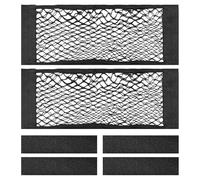 XMNIVATE 2 Pieces Of Car Table And Chair Mesh Bags, 4 Pieces Of Adhesive, Campervan Storage Nets, Car Seat Finishing Mesh Bags, Car Storage Nets