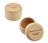 XMNIVATE 2 Pieces Of Wooden Tooth Storage Box, Children'S Lanugo Commemorative Box, Baby Commemorative Gift, Meaningful Baptism Gift.