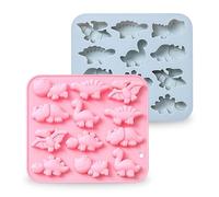 XMNIVATE 2Pcs Cake Mold, Silicone Ice Cube Tray, Kids Ice Cube Tray, Gummy Bear Mold, Silicone Dinosaur Mold