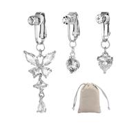 XMNIVATE 3-Piece Navel Nails, Belly Button Piercing Jewelry, 5g, Body Jewelry