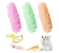 XMNIVATE 3 Pieces Of Cat Plush Toys, 1 Piece Of Funny Cat Rope, Pet Interactive Toys, Cat Toys Suitable For Indoor Cats, Kitten Chewing Toys