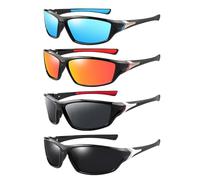 XMNIVATE 4 Pcs Windproof Polarized Sunglasses Sports Glasses Cycling Goggles Unisex Outdoor Sunglasses