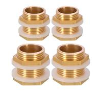 XMNIVATE 4 Pieces Of Water Tank Connector, Water Butt Connector Kit, Rain Bucket Connector Kit, Water Butt Faucet Accessories, Brass Connector
