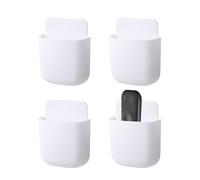 XMNIVATE 4PCS Remote Control Holder Storage Box Wall Remote Control Holder Remote Control Manager Holder Wall Organizer Wall Mount (White)