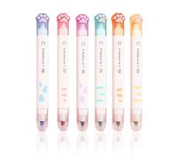 XMNIVATE 6 PCS Highlighters Kawaii School Supplies Stamp Pens Double End Highlighters School Supplies Animal Highlighter Cat Highlighter Ideal for Office Diary Supplies