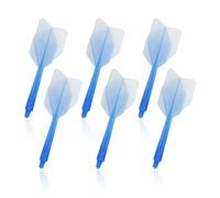 XMNIVATE 6-Piece Dart Shaft, Winged Dart Shaft, Blue Transparent Dart Wings, Dart Accessories, One-Piece Dart Shaft, 2ba Thread Dart Shaft for Stable Dart Flight