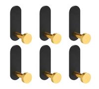 XMNIVATE 6 Pieces Wall-Mounted Metal Hooks, Coat Hooks Behind The Door, Towel Hooks, No Punching Hooks, Umbrella Hooks, Waterproof and Rust-Proof Hooks for Kitchen, Bathroom, Behind-The-Door Storage