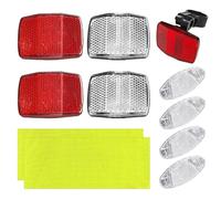 XMNIVATE 8 Pieces Of Bicycle Reflectors, 2 Sheets Of 16 Reflective Stickers, Bicycle Mirrors, Bicycle Wheel Reflectors, Mountain Bike Reflectors