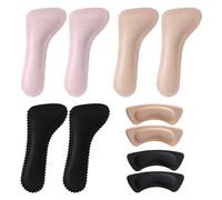 XMNIVATE Women's 3 Pairs of Shoe Insoles & 2 Pairs of Heel Patches, Latex & Cotton, Black, Female, Sandal Insoles, Comfortable, Non-Slip, Wear Resistant