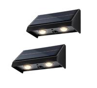 XmnSoly Solar Lights Outdoor 3000K Warm White Downlights LED Dusk to Dawn Waterproof Solar Light for Fence, Wall, Address, Mailbox, House Number, Sign(2 Pack)