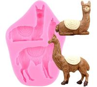 XMOLDNMS Alpaca Chocolate Mould Llama Fondant Silicone Molds for Animal Cake Decorating Cupcake Topper Candy Gum Paste Polymer Clay