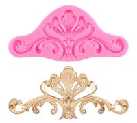 XMOLDNMS Baroque Fondant Moulds Scroll Border Lace Silicone Moulds Curlicues Gum Paste Candy Chocolate Moulds for Sugar Cake Decorating Cupcake Topper Gum Paste Polymer Clay