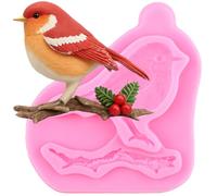 XMOLDNMS Bird Silicone Mould Tree Branch Fondant Moulds for Cake Decoration Cupcake Topper Candy Gum Paste Chocolate Polymer Clay