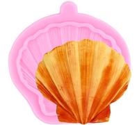 XMOLDNMS Clam Shell Silicone Mould Marine Theme Fondant Moulds Seashell Silicone Mould for Sugar Cake Decorating Cupcake Topper Chocolate Gum Paste Candy Polymer Clay