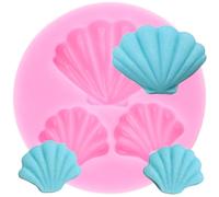 XMOLDNMS Clam Shell Silicone Mould Seashell Fondant Moulds for Cake Decoration Candy Cupcake Topper Polymer Clay Chocolate Gum Paste