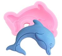 XMOLDNMS Dolphin Silicone Fondant Mould Dolphin Chocolate Candy Sugar Craft Mould for Cake Decoration Cupcake Topper Polymer Clay Gum Paste