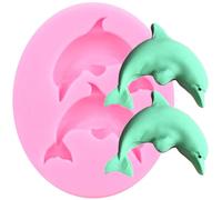 XMOLDNMS Dolphin Silicone Fondant Moulds Dolphin Chocolate Candy Mould for Cake Decoration Cupcake Topper Polymer Clay Gum Paste