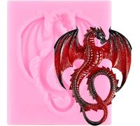 XMOLDNMS Dragon Silicone Mould Flying Dragon Fondant Moulds for Cake Decoration Cupcake Topper Candy Chocolate Polymer Clay Gum Paste
