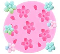 XMOLDNMS Flower Fondant Moulds Plum Cherry Blossom Cake Decorating Silicone Mould for Cake Decorating Cupcake Topper Chocolate Candy Gum Paste Polymer Clay