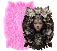 XMOLDNMS Goddess Silicone Moulds Rose Goddess Fondant Moulds for Cake Decoration Cupcake Topper Chocolate Candy Sugar Craft Gum Paste Polymer Clay