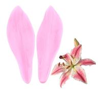 XMOLDNMS Gumpaste Flower Silicone Veining Mould Gum Paste Lily Flower Mould for Sugar Cake Decorating Cupcake Topper Chocolate Gum Paste Candy Polymer Clay