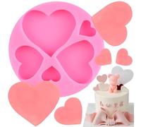 XMOLDNMS Heart Silicone Mould Love Heart Shaped Fondant Moulds for Cake Decoration Cupcake Topper Candy Chocolate Polymer Clay Gum Paste