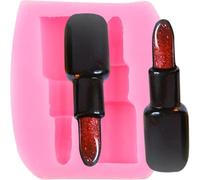 XMOLDNMS Lipstick Fondant Moulds Makeup Theme Silicone Mould for Cake Decoration Cupcake Topper Candy Chocolate Polymer Clay Gum Paste