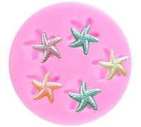 XMOLDNMS Marine Theme Fondant Silicone Moulds Starfish Silicone Mould for Cake Decoration Cupcake Topper Candy Chocolate Polymer Clay Gum Paste