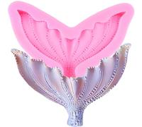 XMOLDNMS Mermaid Tail Mould Silicone 3D Fondant Mermaid Tail Moulds for Cake Decoration Cupcake Topper Sugar Craft Chcolate Candy Polymer Clay Gum Paste