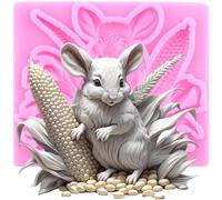 XMOLDNMS Mouse Fondant Moulds Corn Silicone Mould for Cake Decoration Cupcake Topper Chocolate Candy Sugar Craft Gum Paste Polymer Clay