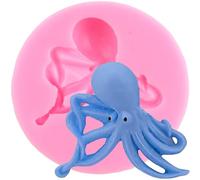 XMOLDNMS Octopus Silicone Moulds Cuttlefish Fondant Mould for Cake Decoration Cupcake Topper Chocolate Candy Gum Paste Polymer Clay