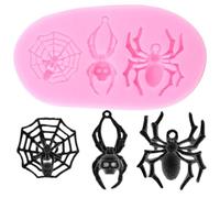 XMOLDNMS Spider Silicone Mould Spider Web Fondant Moulds for Cake Decoration Cupcake Topper Candy Chocolate Polymer Clay Gum Paste