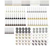 Xmomx 10 pcs Each 18 Kinds Wheel Brushes Rust Removing Polishing Buffing Abrasive Cleaning Buff Pen/Bowl/T Shape Nylon/Horsehair/Stainless Steel Wire/Pig Hair/Wool/Brass Bit Total 180 pcs