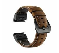XMOQOKURW Leather Strap for 7X Pro 6X 5X 8X 8 Plus Tactix 7 AMOLED Epix 51mm for Enduro 2 Quickfit 26mm Release(Brown Black,26mm)
