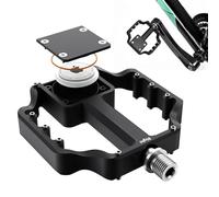 XMoving AirTag Bike Pedal Mount, Hidden Bicycle GPS Tracker Case Compatible with AirTag, Waterproof CNC Aluminum Flat Pedals with 9/16 Inch Thread, Anti-Theft Design for Mountain, Road E-Bikes