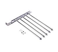 XMPTF Wall Mounted 5 Swivel Rotating Bar Towel Rack Hanger Storage Holder Bathroom Hotel Accessory 304 Stainless Steel