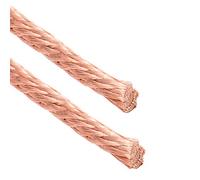 XMRISE Braided Copper Wire Drain Cable Electric Stranded Round Bare Spiral Flexible Grounding Lead conductive Conductors 10#